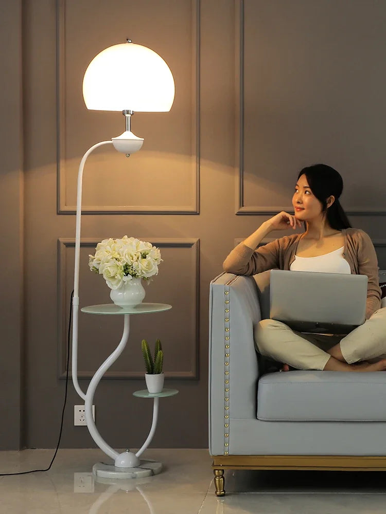 Nordic Floor Lamp Simple Modern Living Room Bedroom Bed Headband Table Storage Vertical Table Lamp