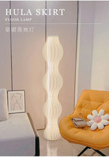 Modern Nordic Grass Skirts LED Floor Lamps Living Room Bedroom Lighting Decor Lustre Floor Lights Indoor Bedside Lights Fixture