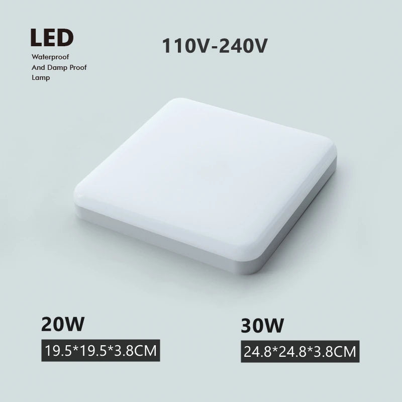 15W/20W Outdoor LED Wall Lamp (AC220V) - Waterproof Surface Mounted Porch Sconce & Moistureproof Bathroom Ceiling Light