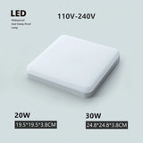 15W/20W Outdoor LED Wall Lamp (AC220V) - Waterproof Surface Mounted Porch Sconce & Moistureproof Bathroom Ceiling Light