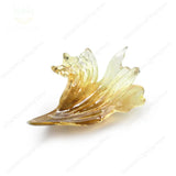 2026 New French Amber Ginkgo Leaf Lustre Chandelier, Custom Can Light Hardware Pendant Lamp for Restaurant, Decor for Ceilings
