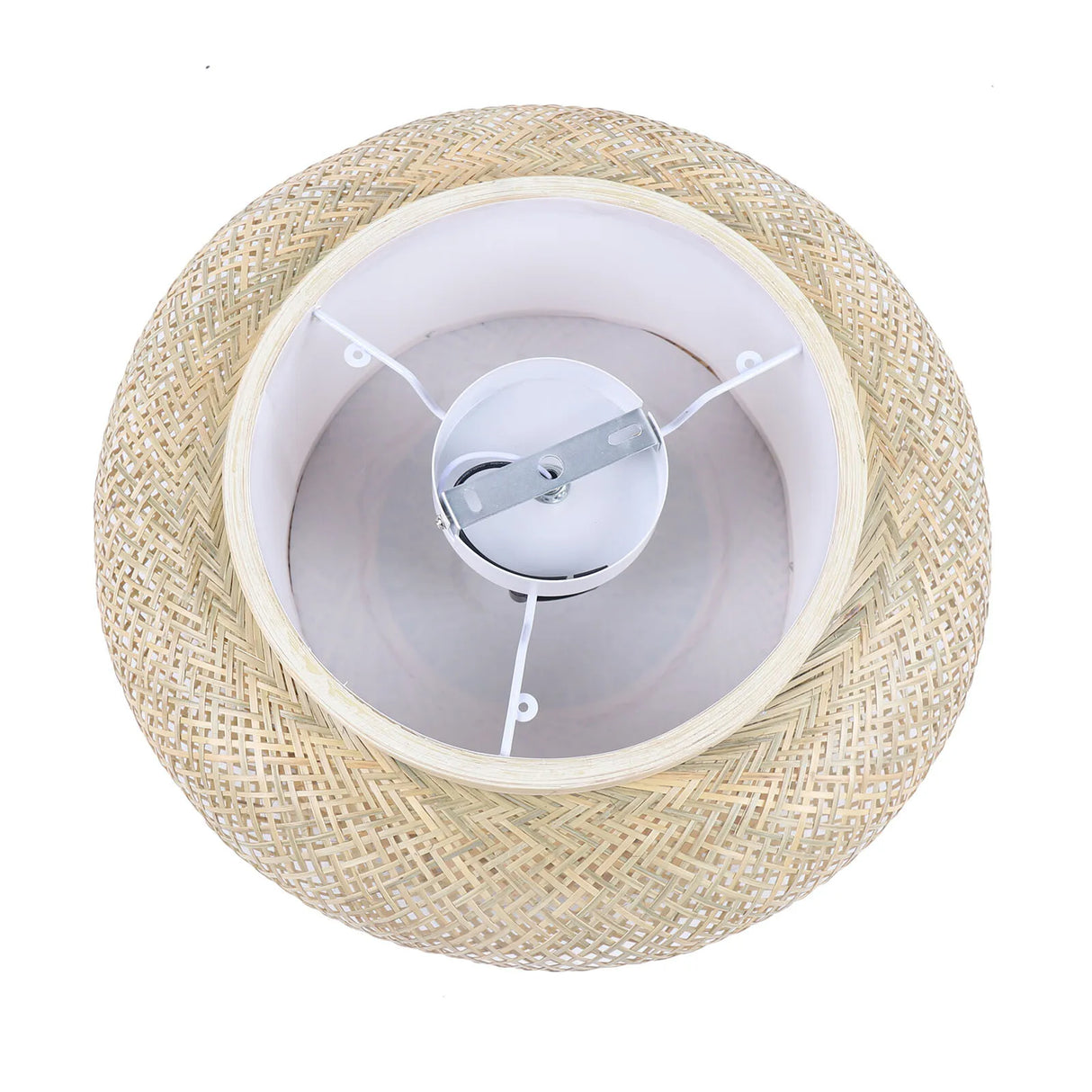 20" Bamboo Shade Ceiling Light - Modern Boho Flush Mount Pendant Lamp