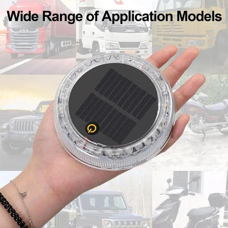 Mini LED Solar Power Car Warning Light Night Security Simulated Alarm Wireless Anti-Theft Caution Lamp Flashing Alarm Lamp Dummy