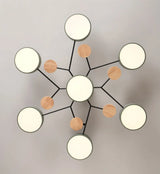 Nordic Macaron Ceiling Light - Modern Log & Metal Lamp for Living Room