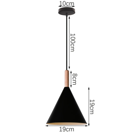 Modern Simple Pendant Lights Wood Nordic E27 Hanging Pendant Lamps Restaurant Bar Living Room Bedside Lighting Fixture Luminaire