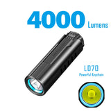 LD70 EDC Pocket Flashlight Compact Powerful Torch 4000 Lumens LED Handlight Rechargeable Super Bright Lantern
