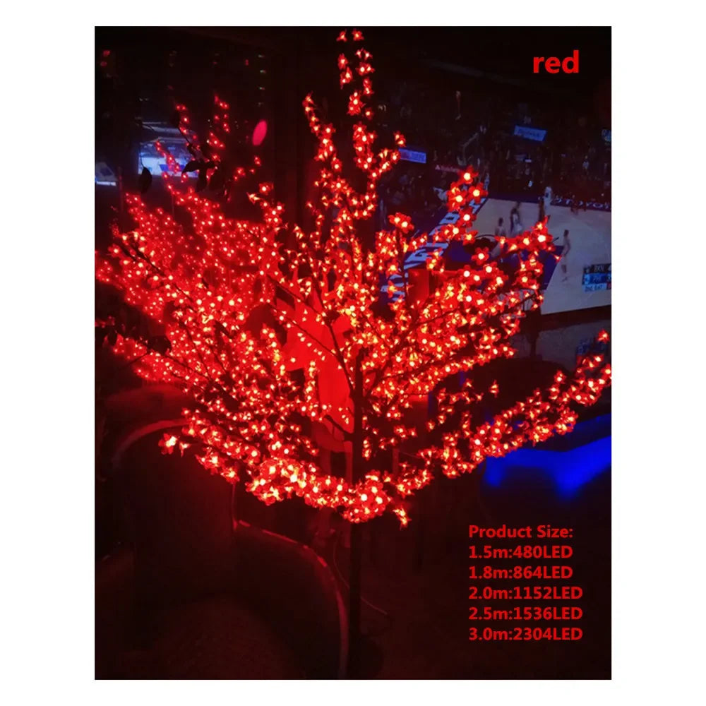 New 6.5ft Height Led Artificial Cherry Blossom Tree Light, Christmas Light, Outdoor Use, 110 V, 220v