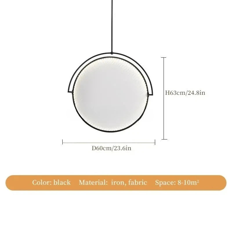 Nordic Restaurant Pendant Lights Creative and Personalized Dining Table Lights Modern and Minimalist Art Fabric Pendant Lamps