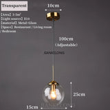 Modern Luxury Glass Chandelier - Nordic Metal LED Pendant Light
