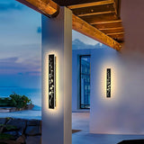 Outdoor Stainless Steel Lotus Wall Light - IP65 Waterproof Long Sconce