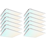 LED Light Flat Panel, 20/30/40W,  120-277V, (12 Pack), Dimmable Recessed Drop Ceiling Lights