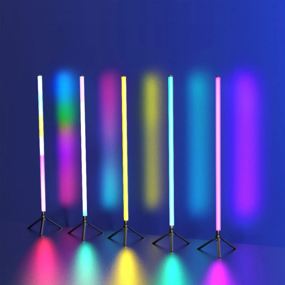 Smart RGB+CCT LED Floor Lamp - 103cm 360° Round Tube 5V USB Corner Light