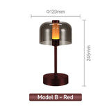 Modern Retro Nordic Desk Lamp Rechargeable Indoor Table Lamp Camping Lamp Night Light for Bedroom Campe Reading Home Decoration
