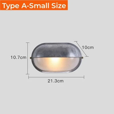 Vintage Outdoor Wall Lamp E27 Industrial Wall Lights IP65 Waterproof Glass Ceiling Sconce Bathroom Garden Exterior Wall Lighting