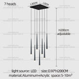Modern Nordic Style Luxury Chandelier Villa Hanging Staircase Long Pendent Lamp LED Living Room Ceiling Light Indoor Lighting