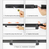 LED Track Light (10W/20W/30W/40W) - 110V/220V Ceiling Rail Spotlight Fixture for Indoor Home & Retail Decor