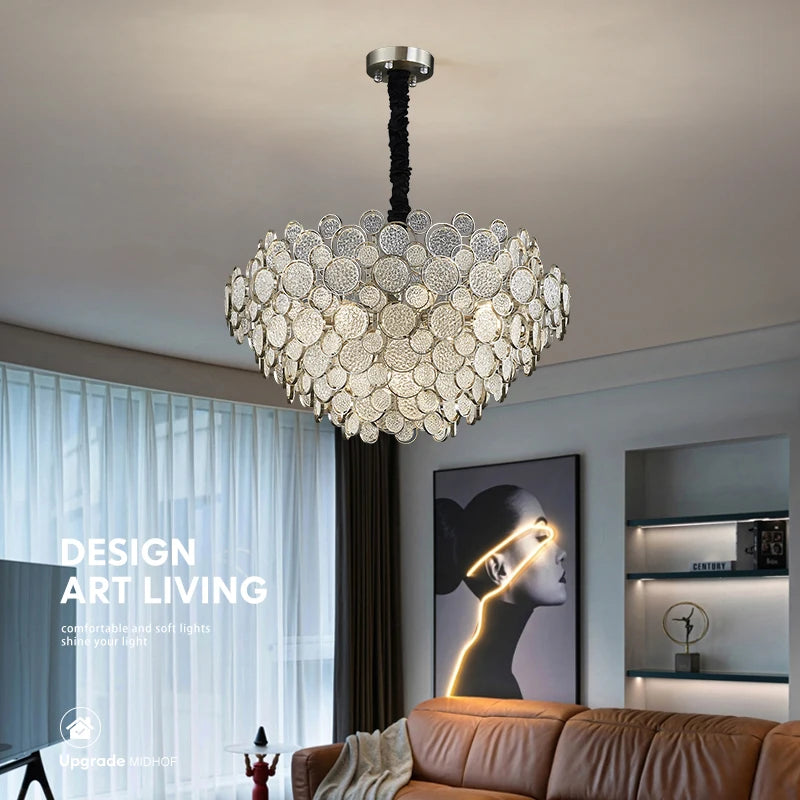 Light Luxury Ceiling Chandelier 2025 Lustres Modern Designer Villa Living Room Dining Room Pendant Lamp Home Decor Light Fixture