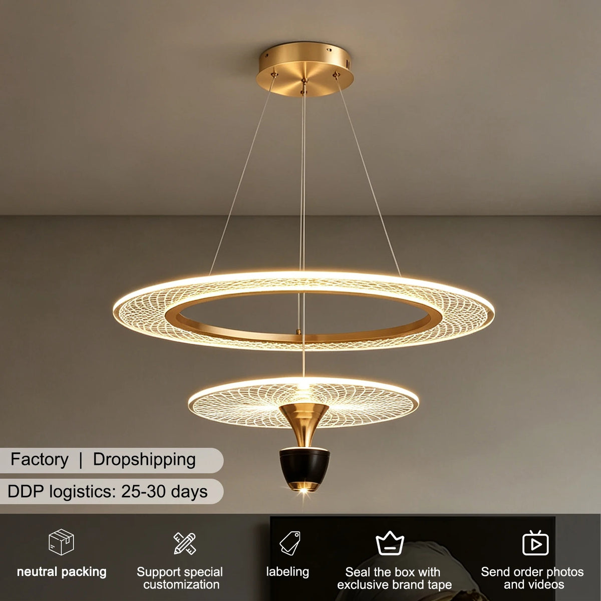 Living Room Chandelier Modern Villa Dining Room Pendant Lamp Designer Pendant Light Factory Dropshipping Chandelier