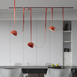 Nordic Art Leather Metal LED Chandelier Living Dining Room Bedroom Bar Island Luminaire Personalized Home Decor Lighting Fixture