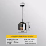 Modern Creative Glass Pendant Light - Nordic Hanging Chandelier for Bedroom Bedside, Dining Room & Restaurant