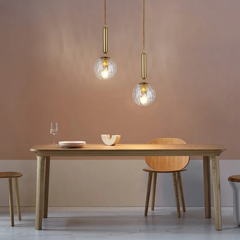 Nordic Colored Glass Pendant Lights Modern Simple Glass Art Hanging Lamp Restaurant Bar Sus pendent Bedroom Bedside Lamp Fixture