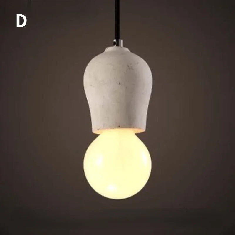 American Vintage Single Head E27 Chandelier Creative Personality Restaurant Bar Aisle Stairs Bedroom Bed Cement Chandelier