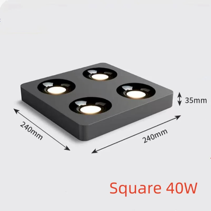 Fashionable ultra-thin 3.5CM surface mounted anti glare full spectrum COB tube lamp, home living room hallway, no opening