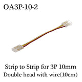 COB LED Wire Connector 5 8 10mm Connection Solderless Mini Buckle FCOB RGB CCT LED Strip Lights 2 3 4 Pin Connector With Wire