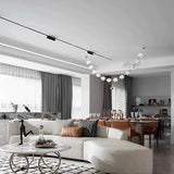 2026 Trendy Pearl Necklace Design LED Dimmable Chandelier Balls Staircase 6 m Long Suspension Luminaire Lampen For Living Room