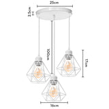 Industrial Pendant Light Led Adjustable Hanging Lamp Shade for Home Kitchen Metal Cage Pendant Lighting for Island Dining Room