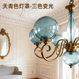 French Retro Living Room Chandelier Rustic American Vintage Dining Room Light Luxury Bedroom Glass Princess Ceiling Lamp