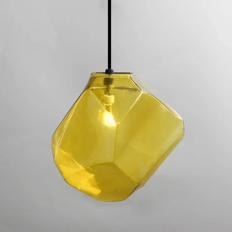 Simple Stone Glass Pendant Light Colorful Indoor G4 LED Lamp The Restaurant Dining Room Bar Cafe Shop Lighting Fixture AC110-265