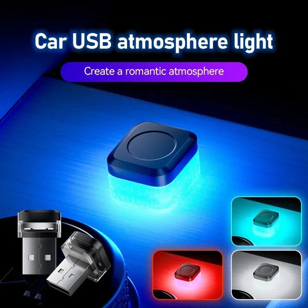 Mini USB Car LED Light - 1/2PCS Auto LED Interior Atmosphere Lamp