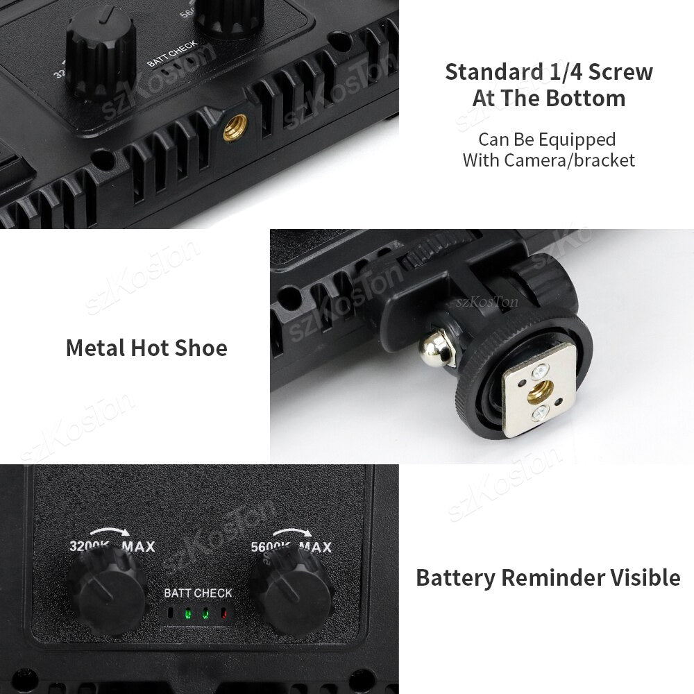 U800+ U600+ LED Video Light Photo Studio Lamp Bi-Color RGB Dimmable with Tripod Stand Remote for Photography Live Steaming