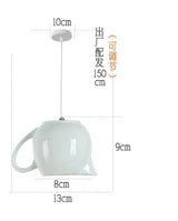 Modern Tea Cup Teapot Hanging Lamp Ceramic Led Pendant Lights Dining Room Kitchen Home Decors Luminaire Lighting Fixtures