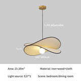 Wabi Sabi Dining table Pendant Lamp Bedroom Living Room Restaurant Shop Creative Fabric Design Pendant light Led Art Chandelier