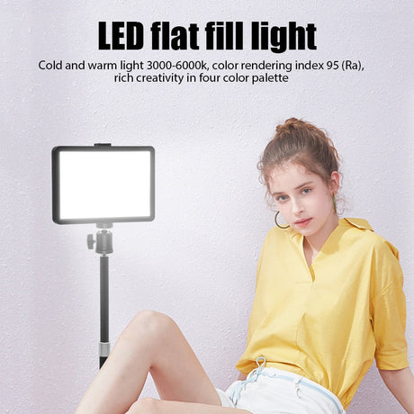 3000K-6000 LED Photography Video Light Panel Lighting Photo Studio Lamp Kit With Tripod Stand RGB Filters For Shoot Live