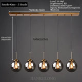 Modern Luxury Glass Chandelier - Nordic Metal LED Pendant Light