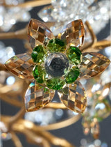Solid Brass Branch Crystal Chandelier - Creative Tree Art Lighting For Living Room Dining Room & Bedroom