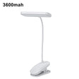 360° Flexible Study Table Lamp with Clip USB Rechargeable Desk Lamp Bedside Night Light for Bedroom Study Reading Office Work