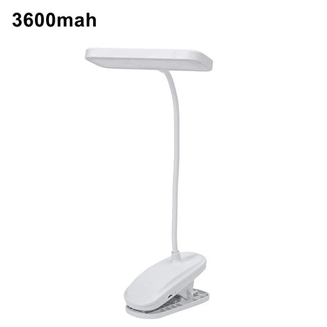 360° Flexible Study Table Lamp with Clip USB Rechargeable Desk Lamp Bedside Night Light for Bedroom Study Reading Office Work