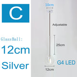 Nordic Pendant Lamp Modern Clear Glass Pendant Lights Glass Ball Vintage Hanging Lamp for Loft Kitchen Living Room Bedside