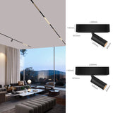 Recessed Magnetic Track Lighting 2-Wire DC 24V Track Rail System with LED Magnetic Light Head Kitchen Living Room Office