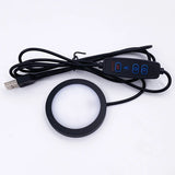 Ultra-Thin 8mm USB 5V 3W Dimmable Mini LED Circular Spotlight - Surface Mount Ceiling & Exhibition Cabinet Puck Light