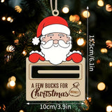 Money Storage Christmas Tree Hanging Ornament Clear Piggy Bank Christmas Decoration 2026 Cash Slot Hanging Pendant Navidad Decor