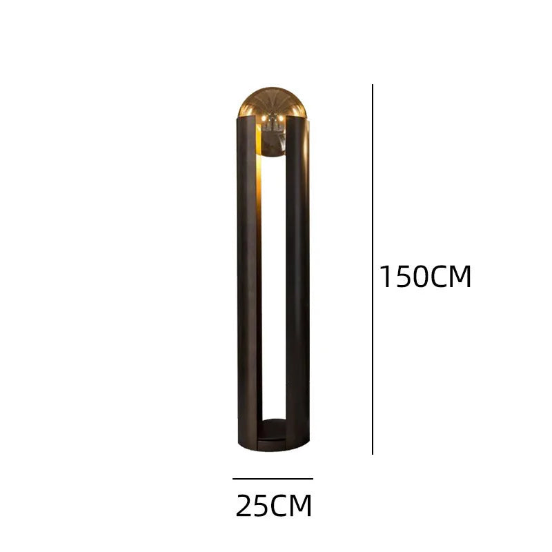 Luxury Black Iron LED Floor Lamp - Nordic Minimalist Standing Light & Desk Lamp Fixture for Living Room, Hotel & Bedroom Bedside