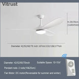 Luxury Natural Wooden Ceiling Fan Home Decorative Pendant Fan With Lamp Reversible Motor Suitable for Summer and Winter