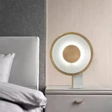 Modern Art Creative Living Room Table Lamp Simple and Unique Designer Bedroom Showroom Black and White Round Bedside Lamp