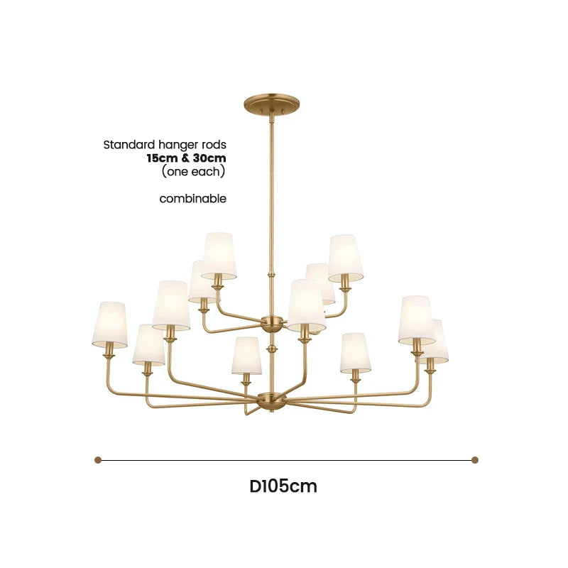American Style LED Pendant Lamp Modern Minimalist Chandelier Kitchen Island Restaurant Bar Living Room Home Decor Factory Direct