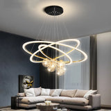 2025 New Pendant Light Lusters For Living Room Chandelier Modern Creative Circle Ring Bedroom Lamps Restaurant Ceiling Luminaire